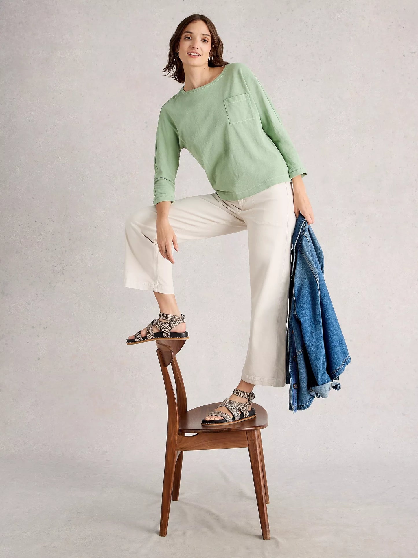 White Stuff Demi Dolman Crew Neck Top