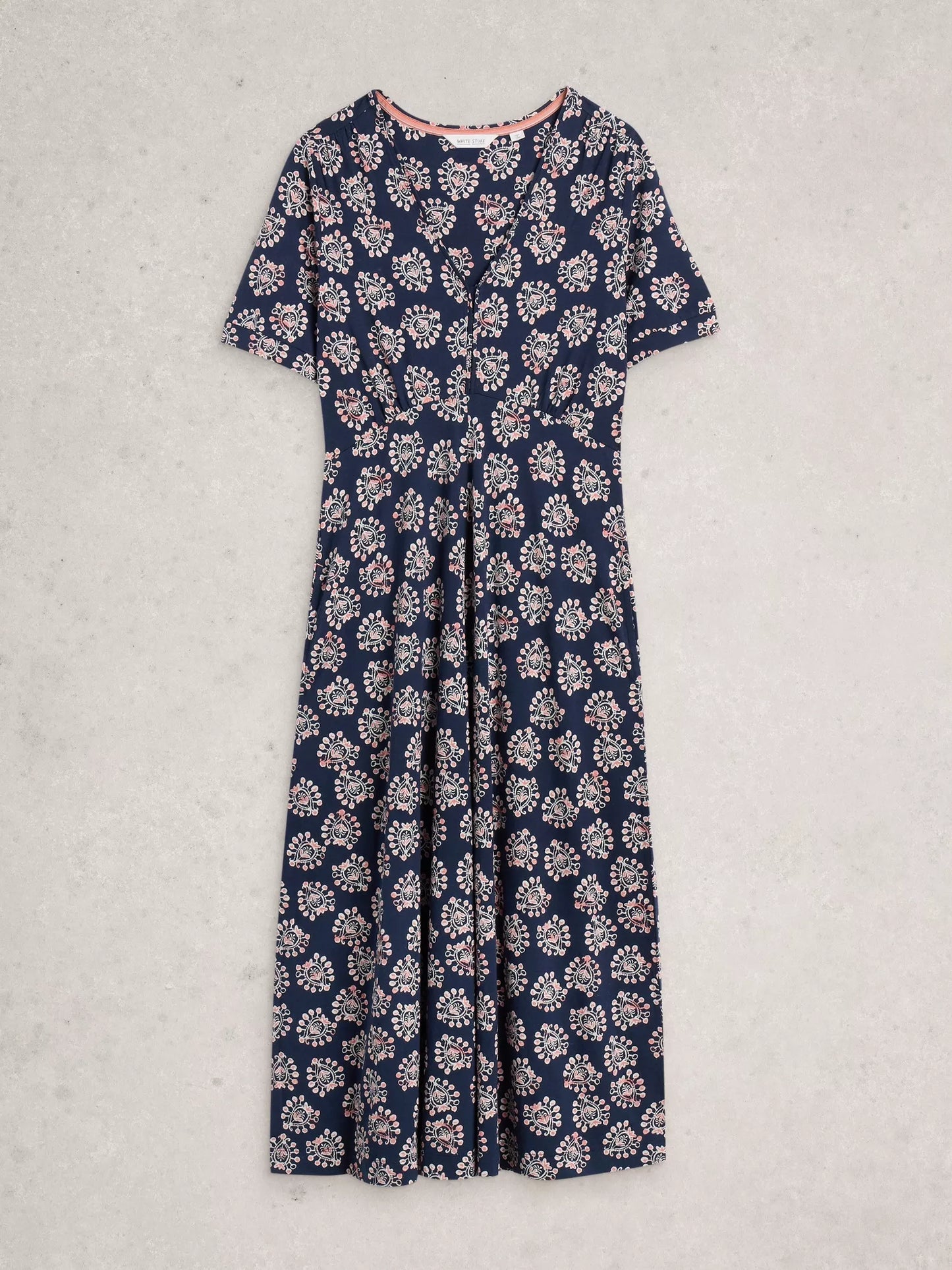White Stuff Megan Short Sleeve Jersey Midi Dress
