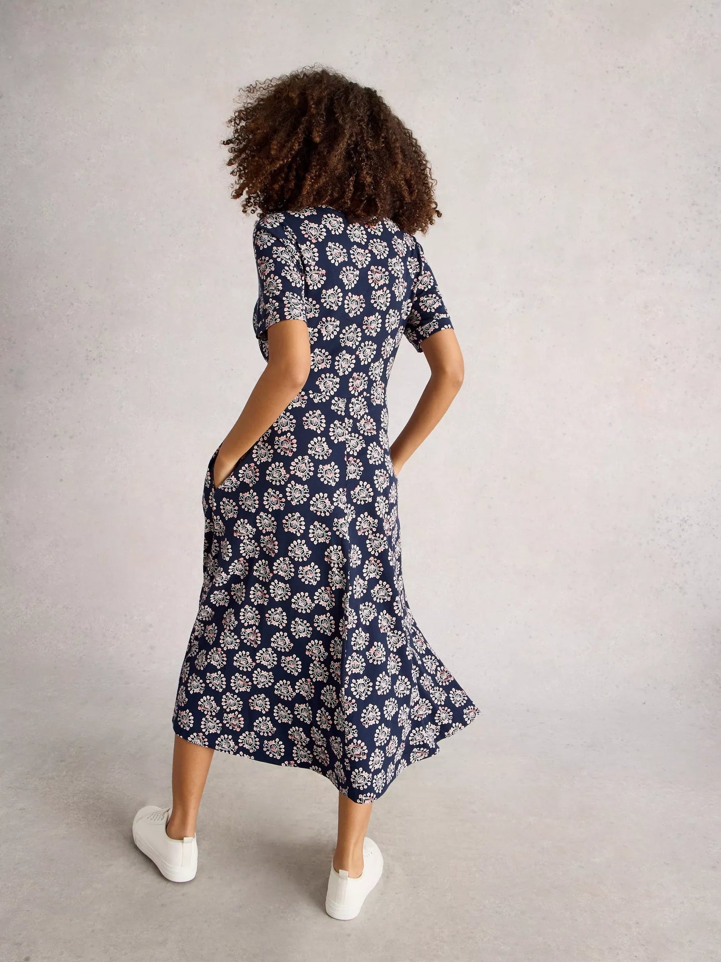 White Stuff Megan Short Sleeve Jersey Midi Dress