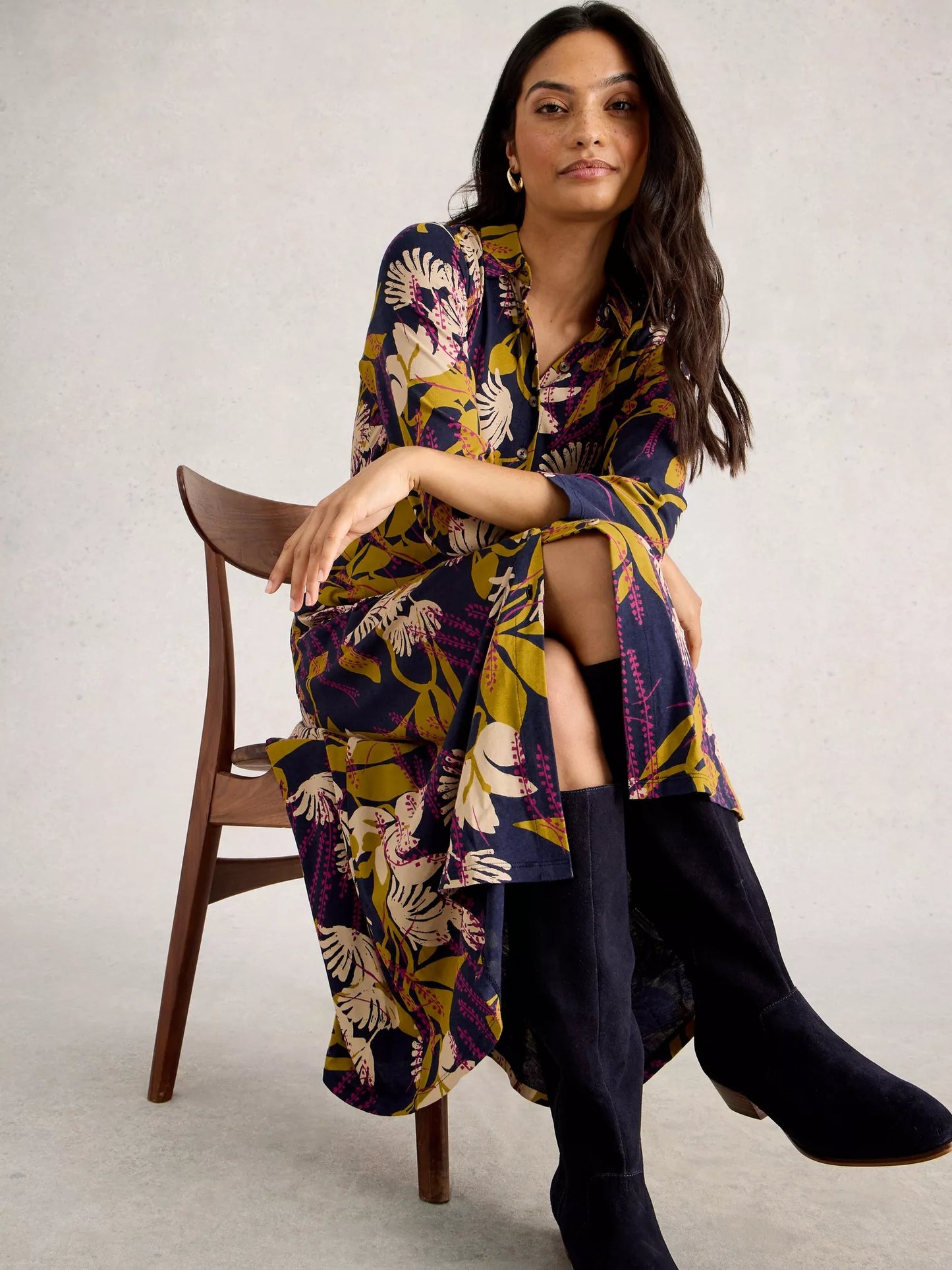 White Stuff Rua Jersey Shirt Dress