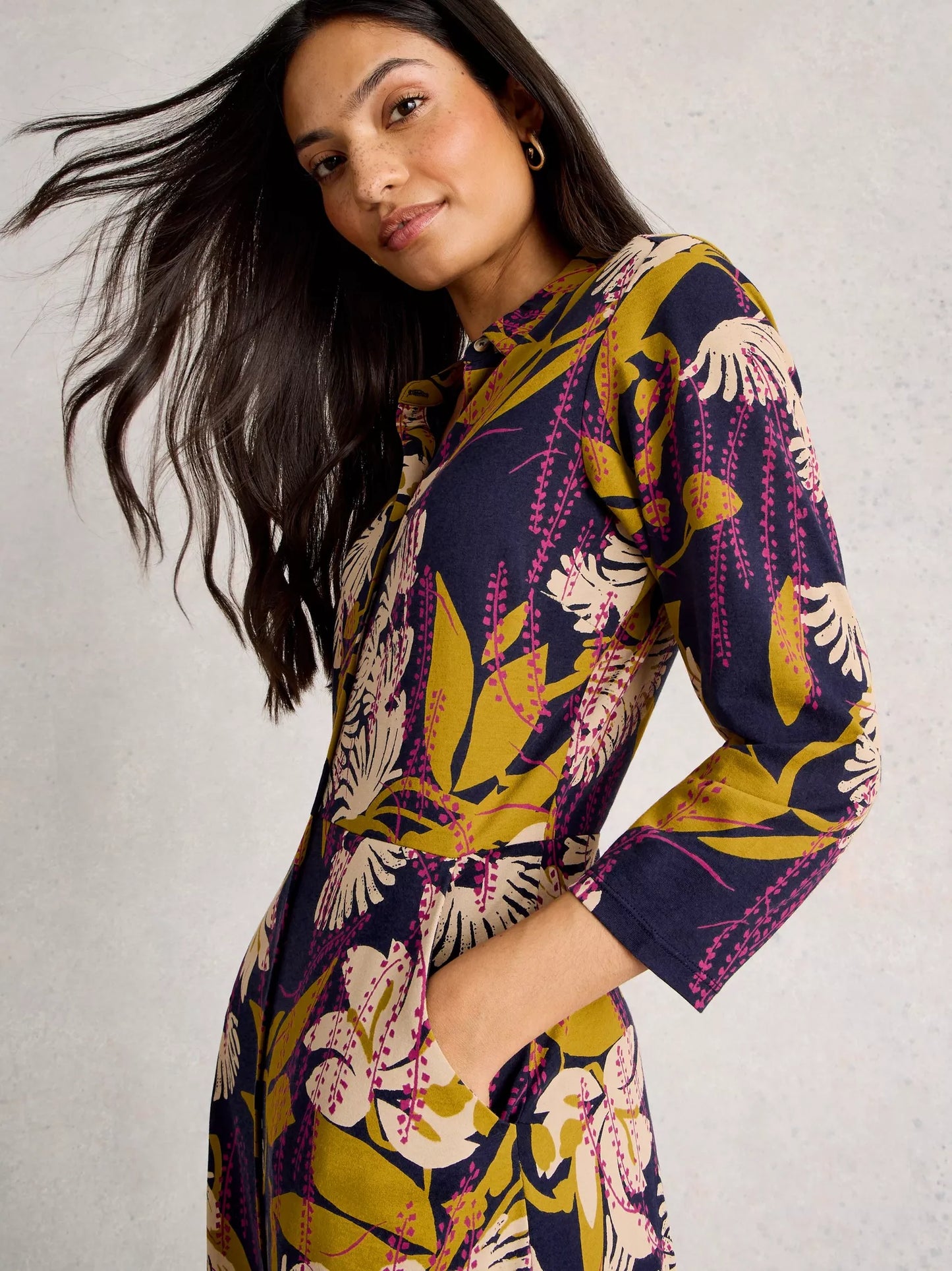 White Stuff Rua Jersey Shirt Dress