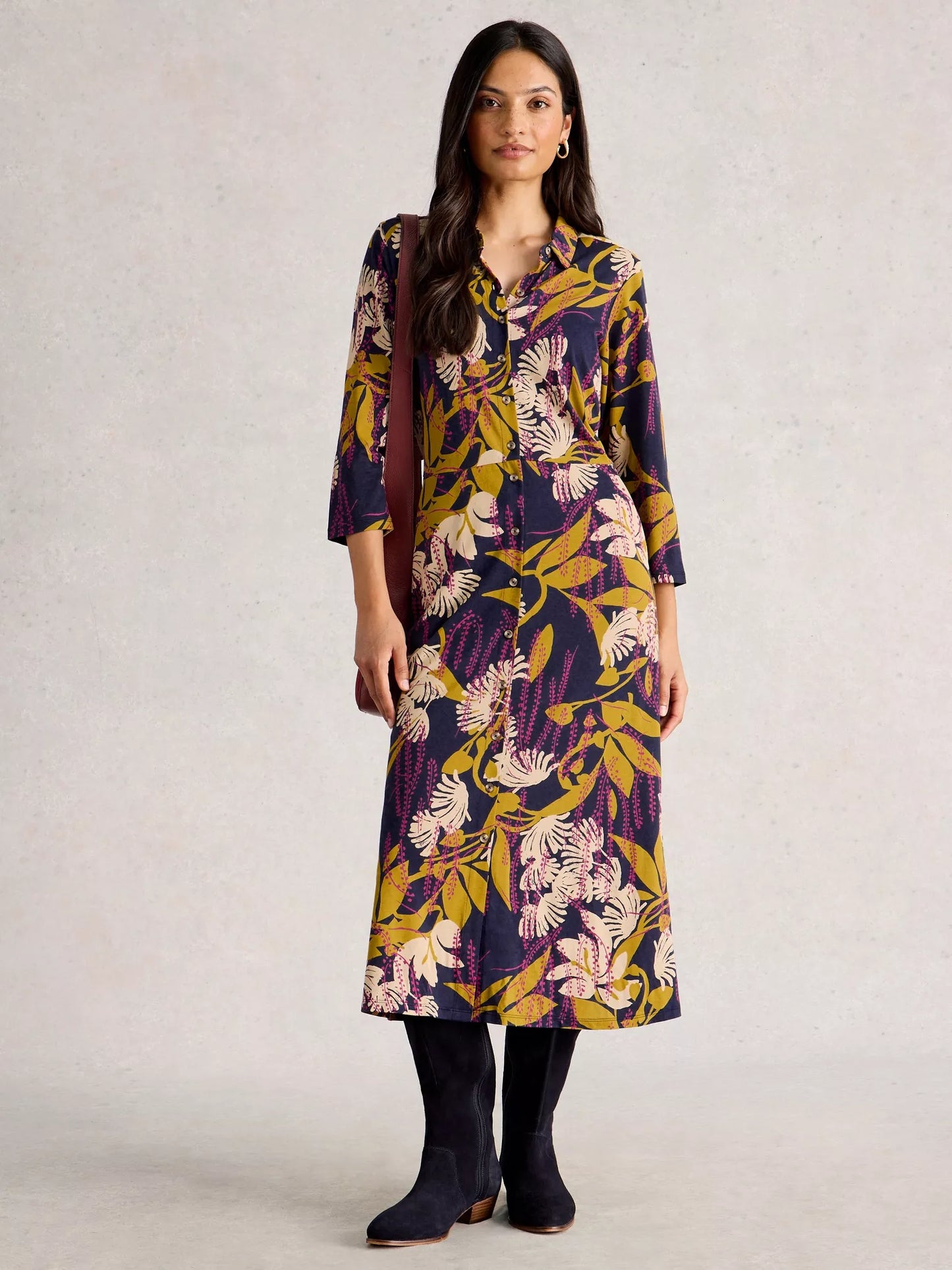 White Stuff Rua Jersey Shirt Dress