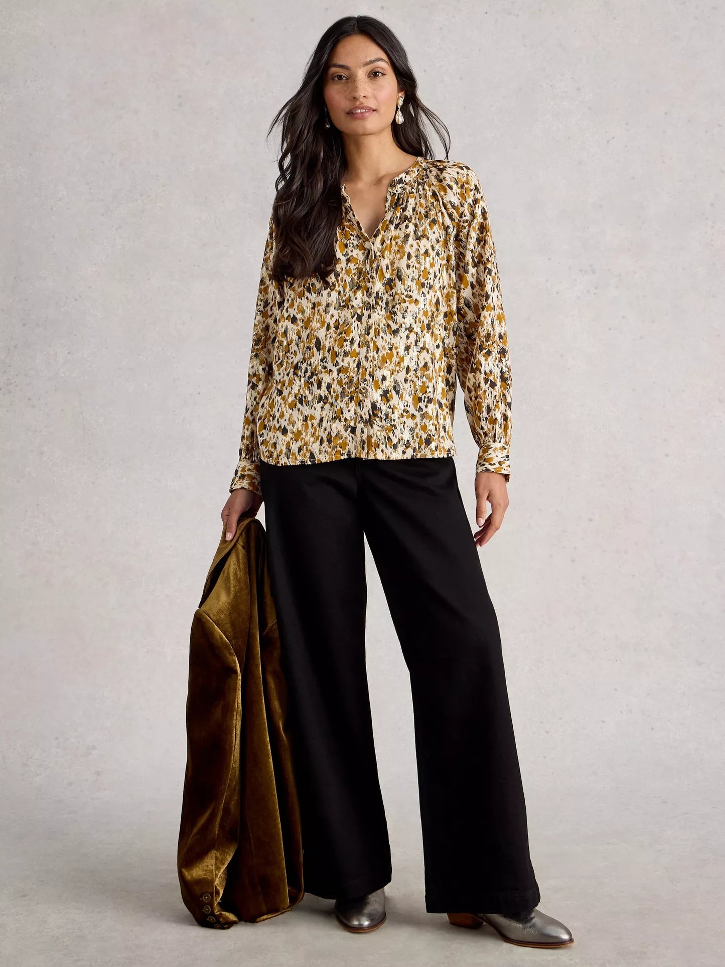 White Stuff Ari Metallic Top