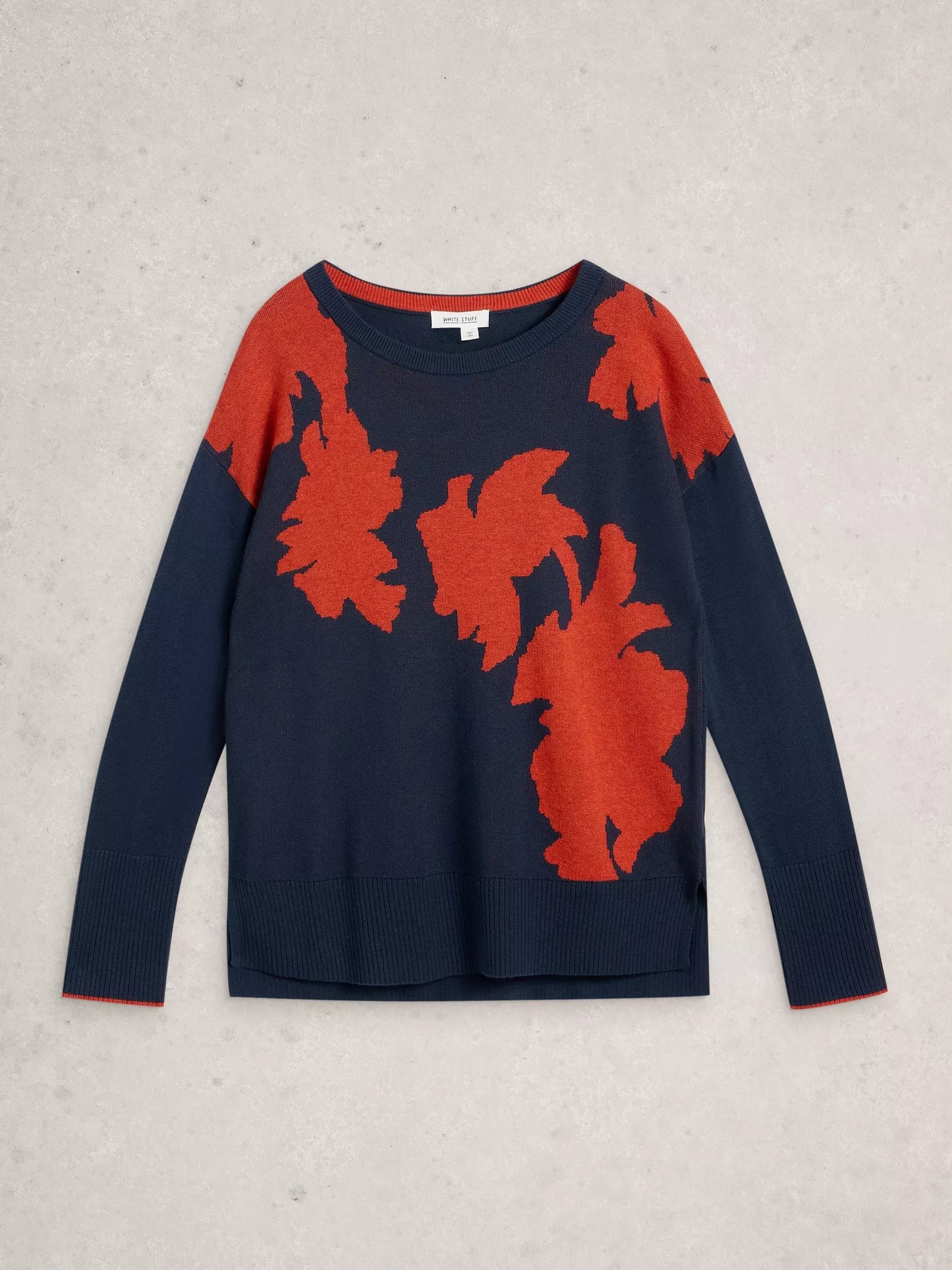 White Stuff Olive Print Crew Neck Jumper