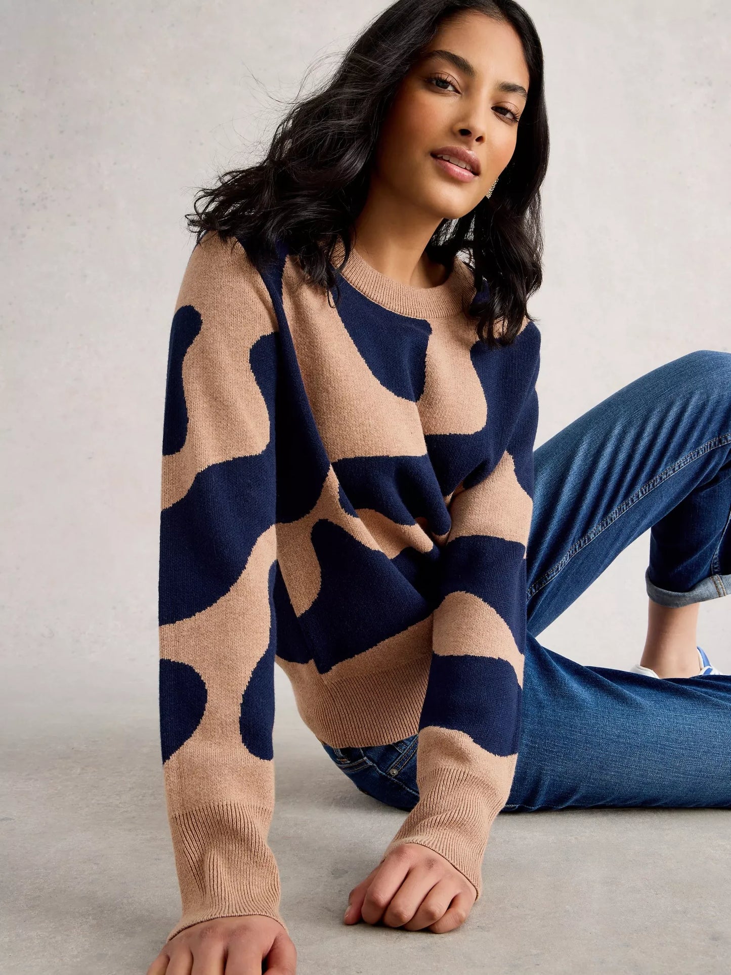 White Stuff Katie Abstract Jumper