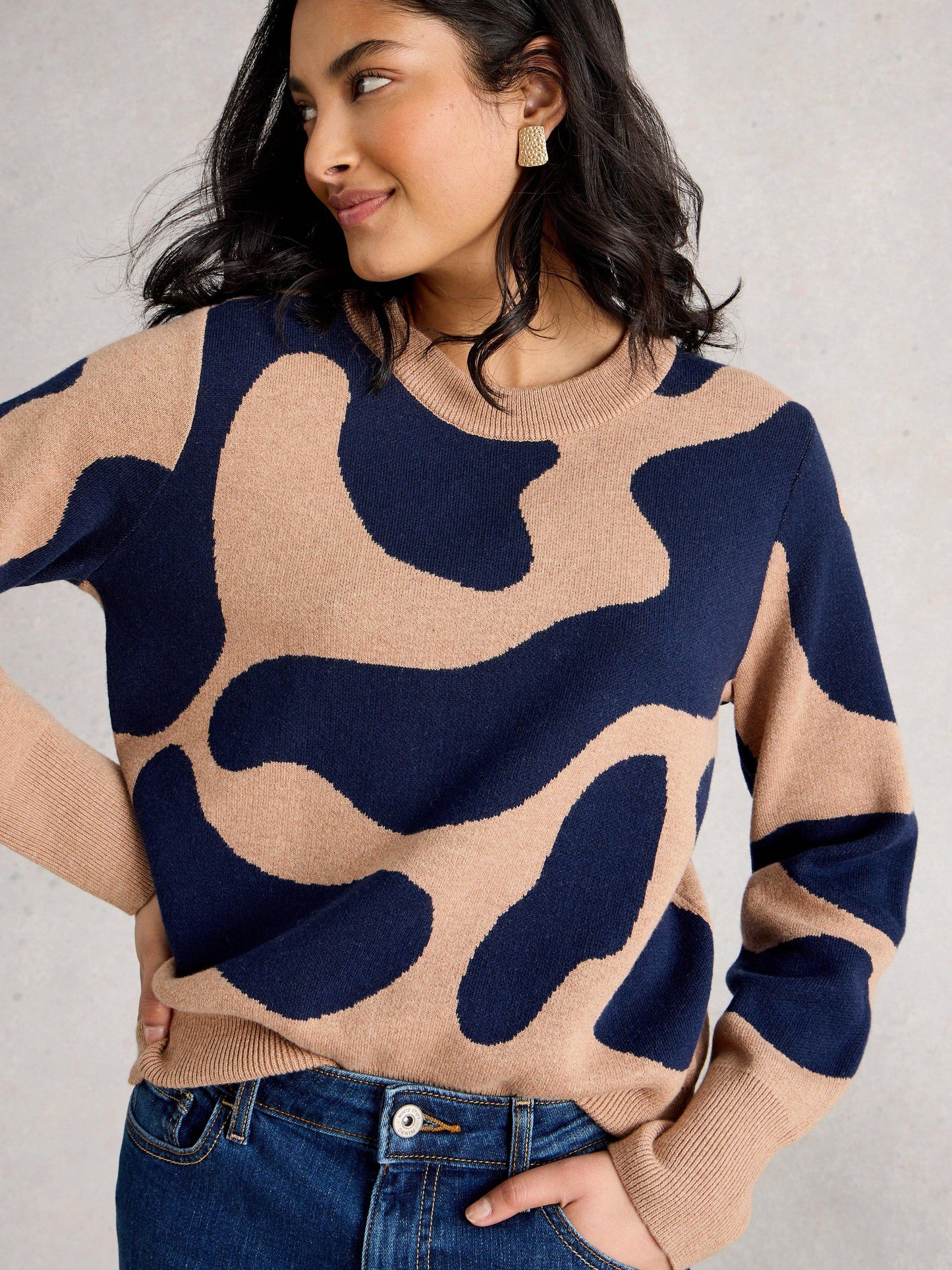 White Stuff Katie Abstract Jumper