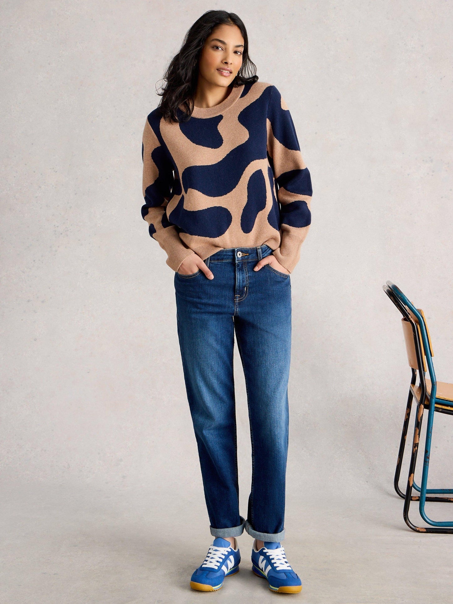 White Stuff Katie Abstract Jumper