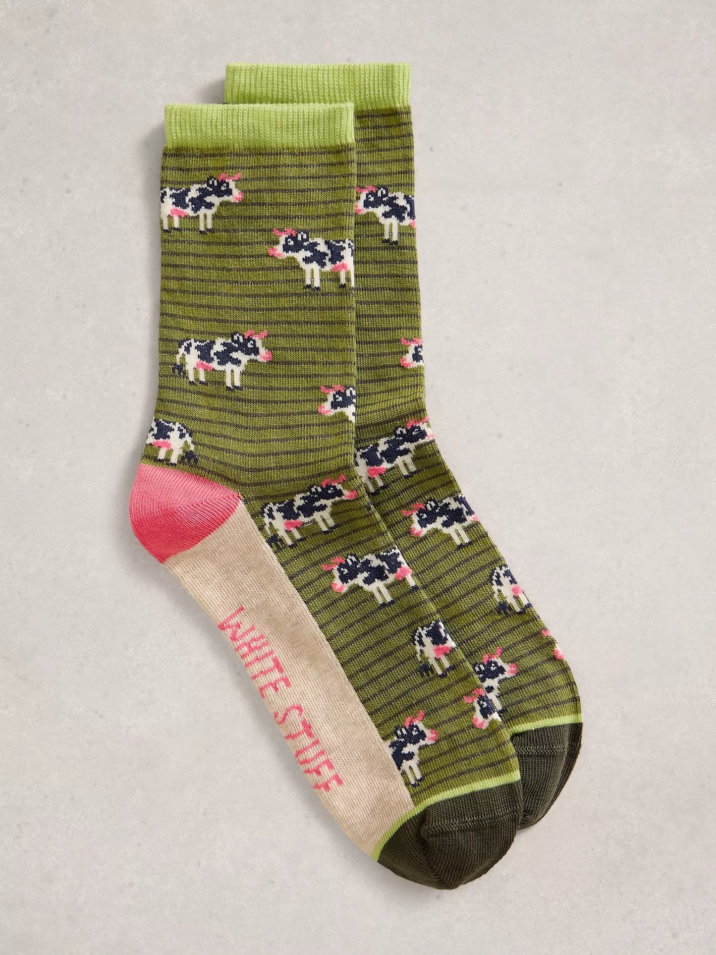 White Stuff Novelty Cow Ankle Sock