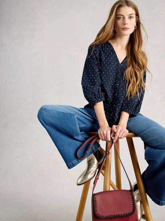 White Stuff Ruby Cotton Organic Top