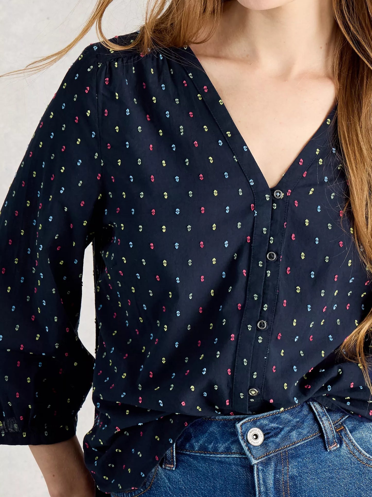 White Stuff Ruby Cotton Organic Top