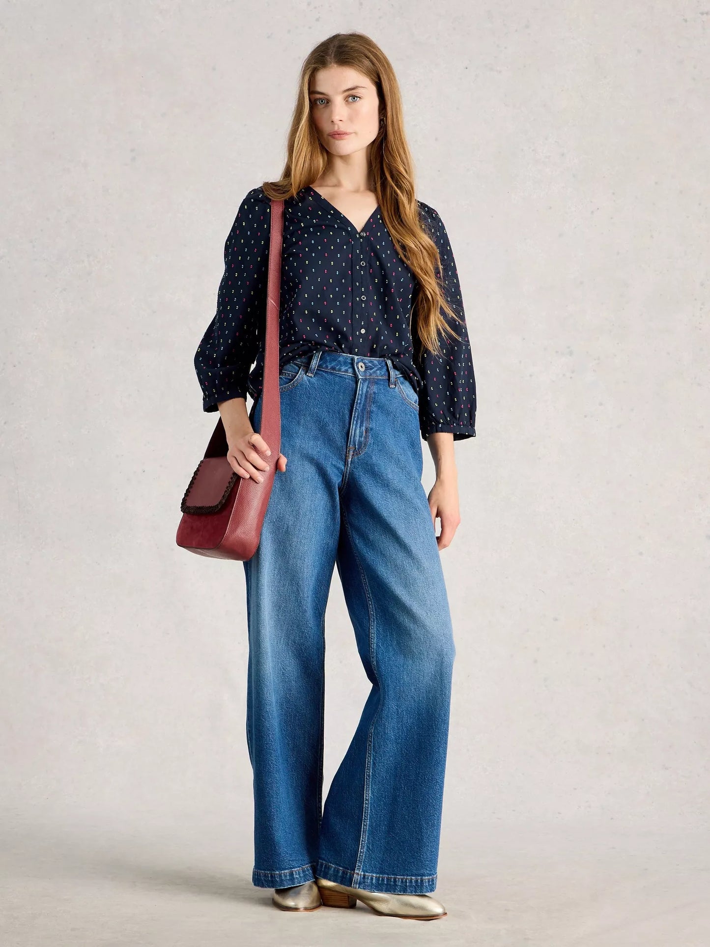 White Stuff Ruby Cotton Organic Top