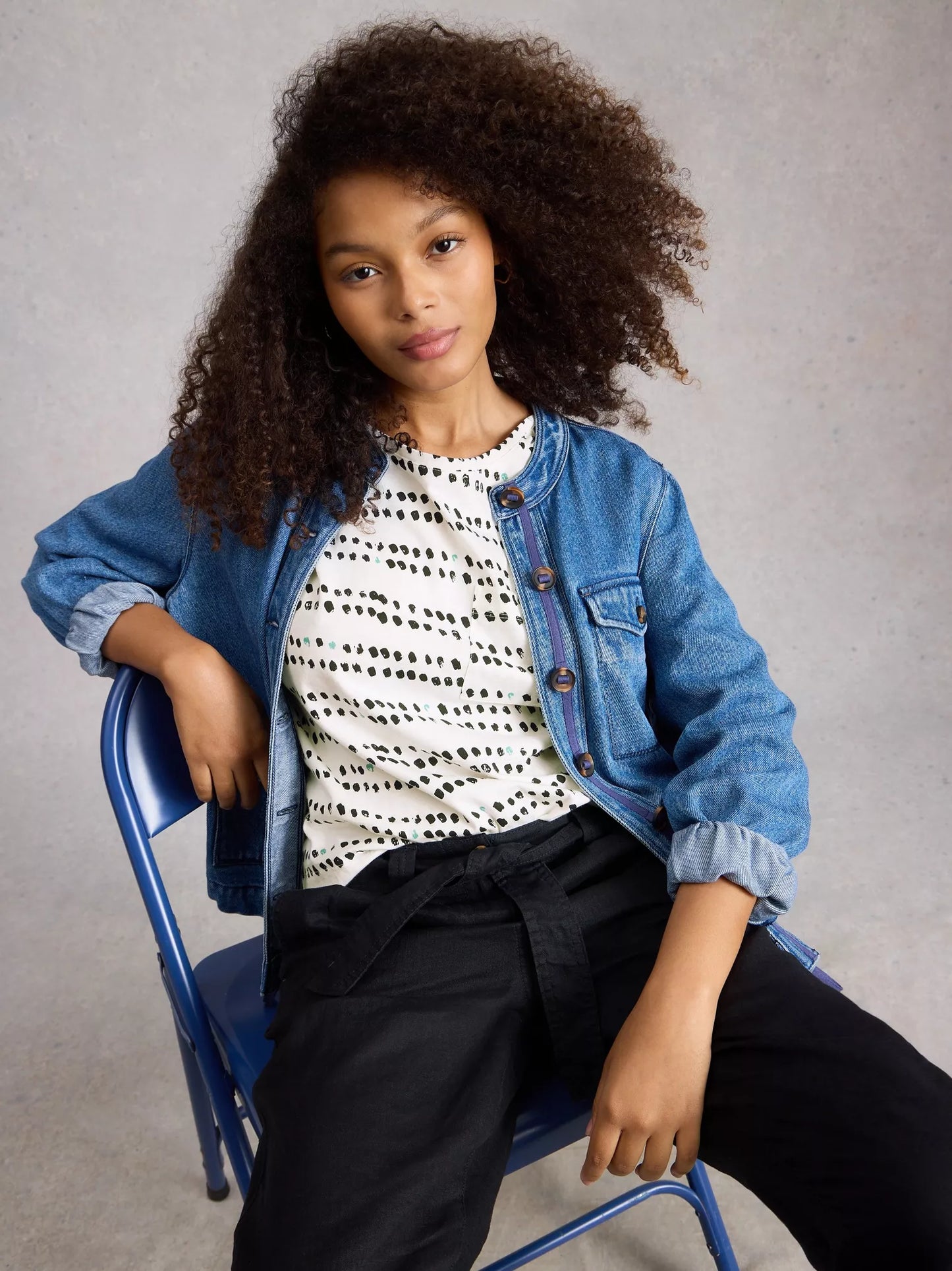 White Stuff Demi Dolman Crew Neck Top