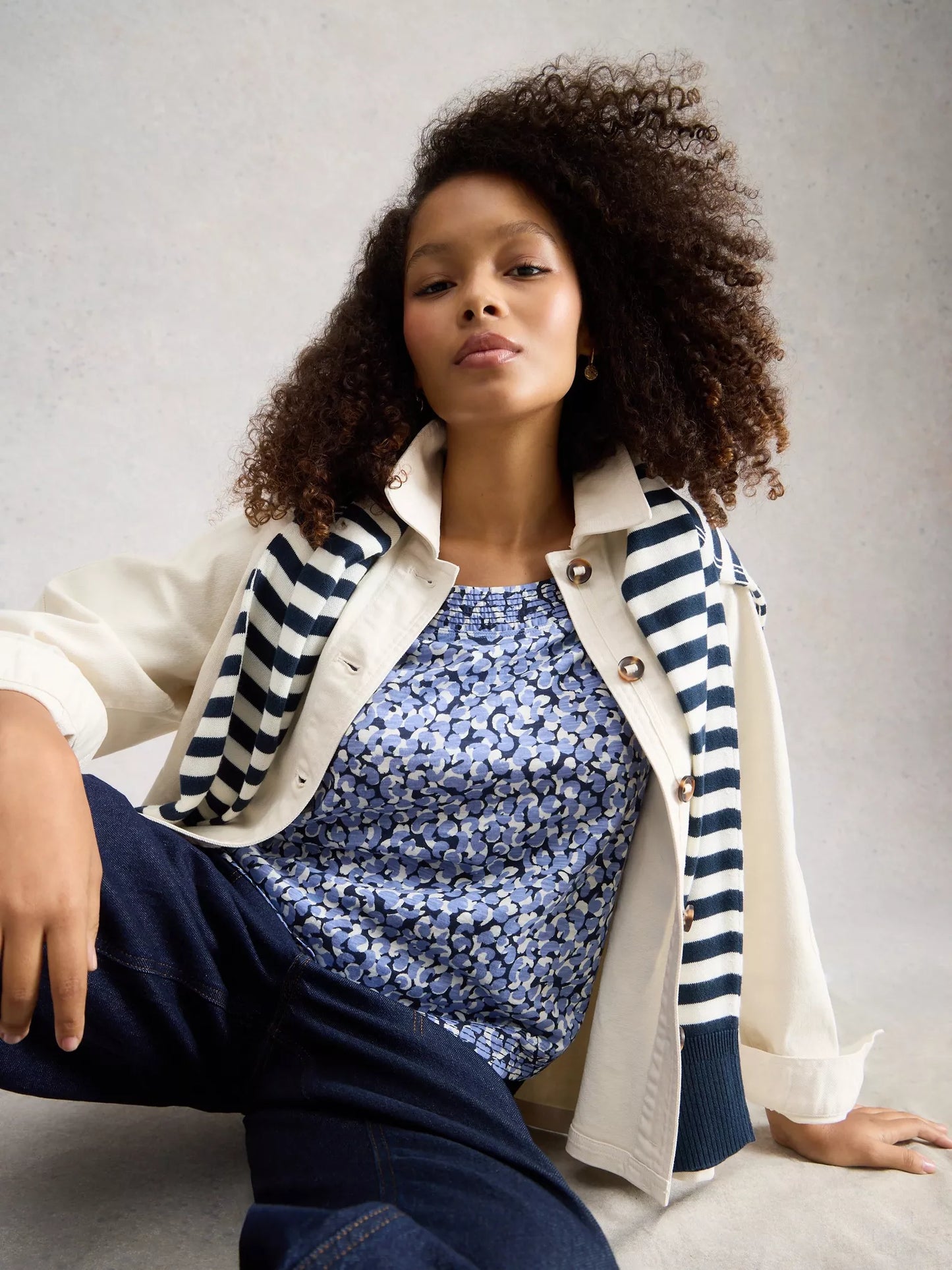 White Stuff Weaver Jersey Crew Neck Tee