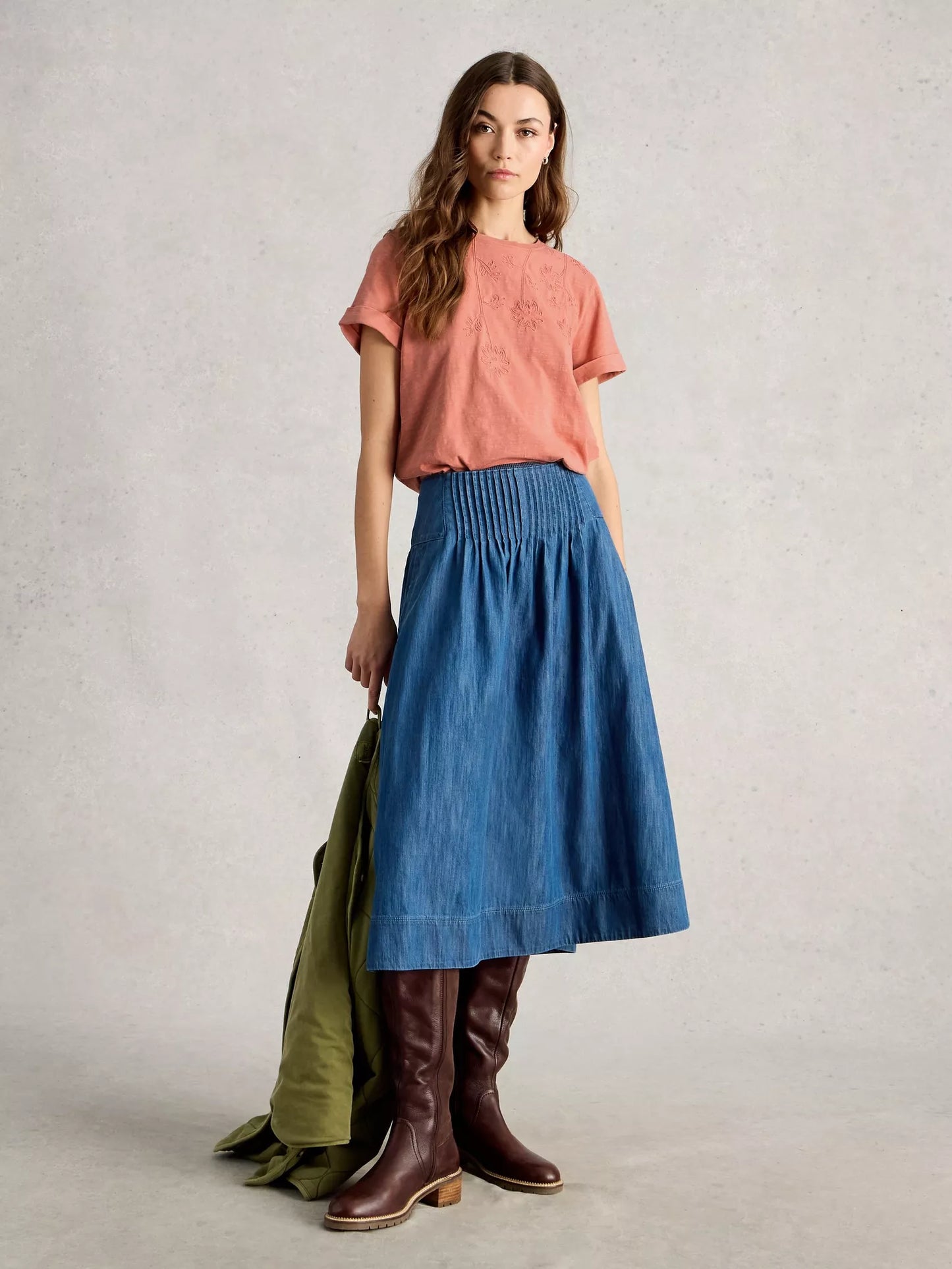 White Stuff Gina Embroidered Tee