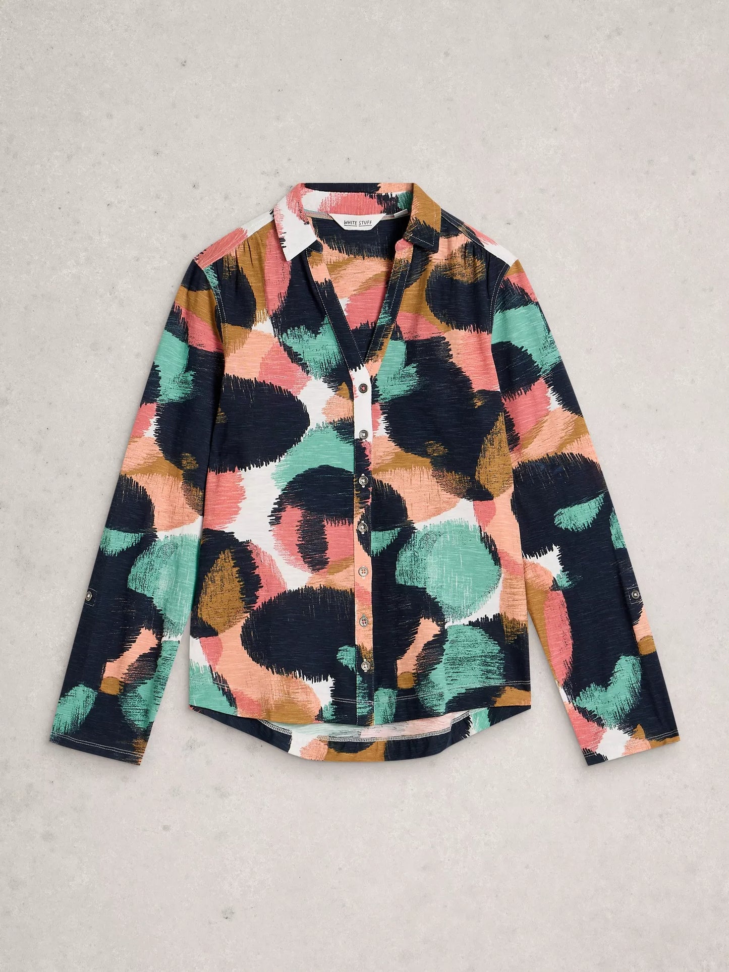 White Stuff Annie Collared Jersey Shirt