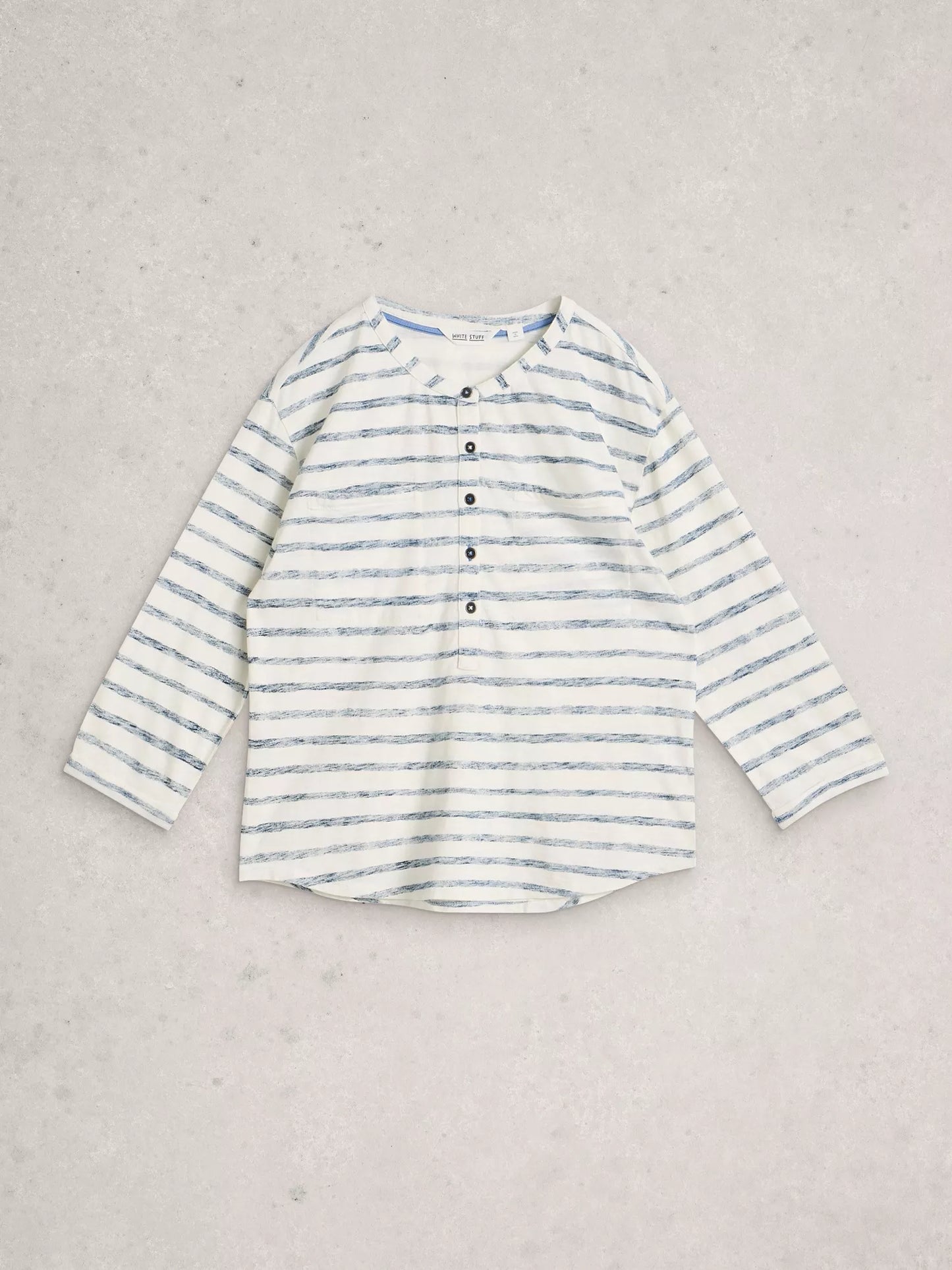 White Stuff Beth Stripe 3/4 Sleeve T-Shirt