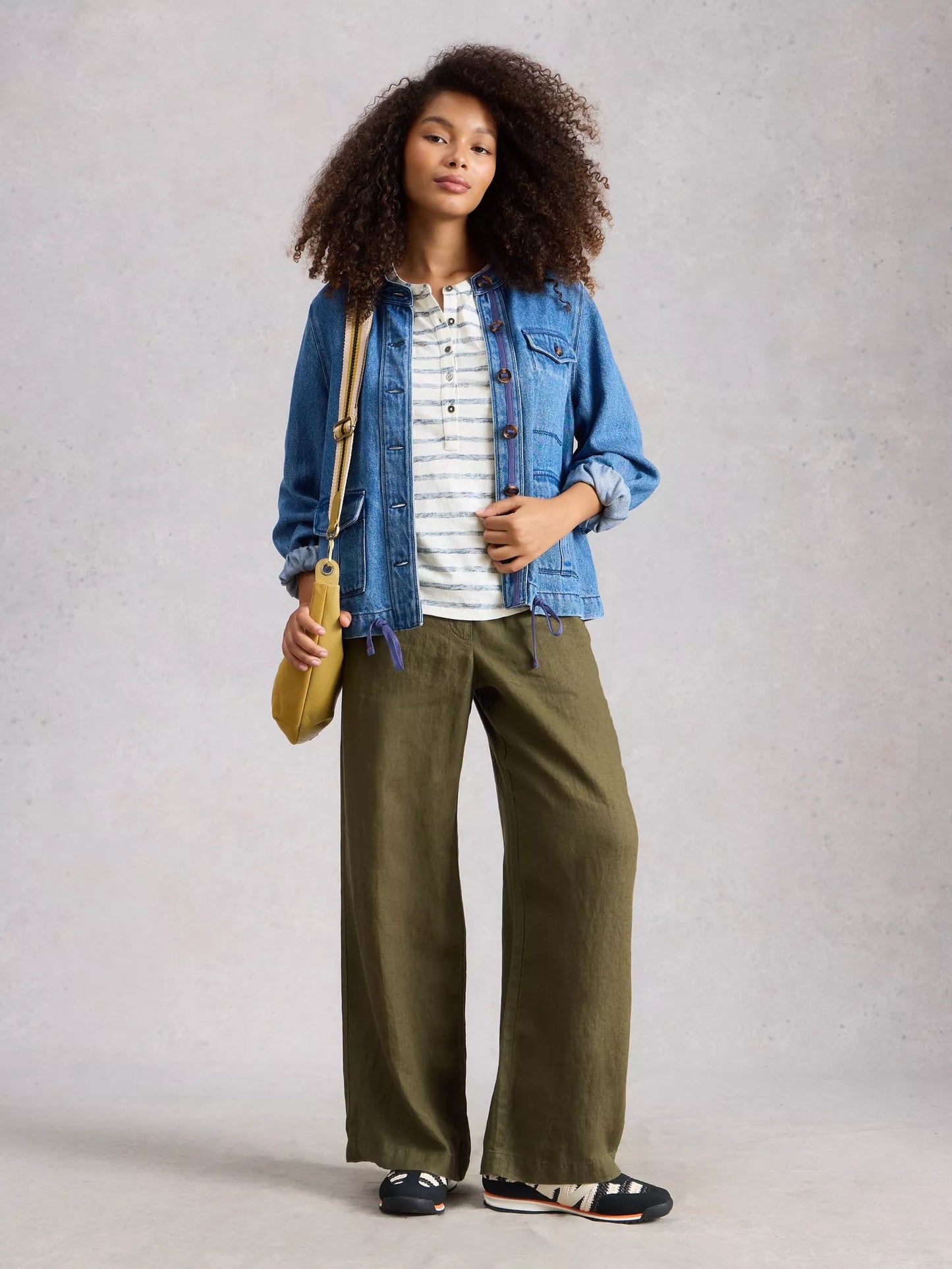 White Stuff Beth Stripe 3/4 Sleeve T-Shirt