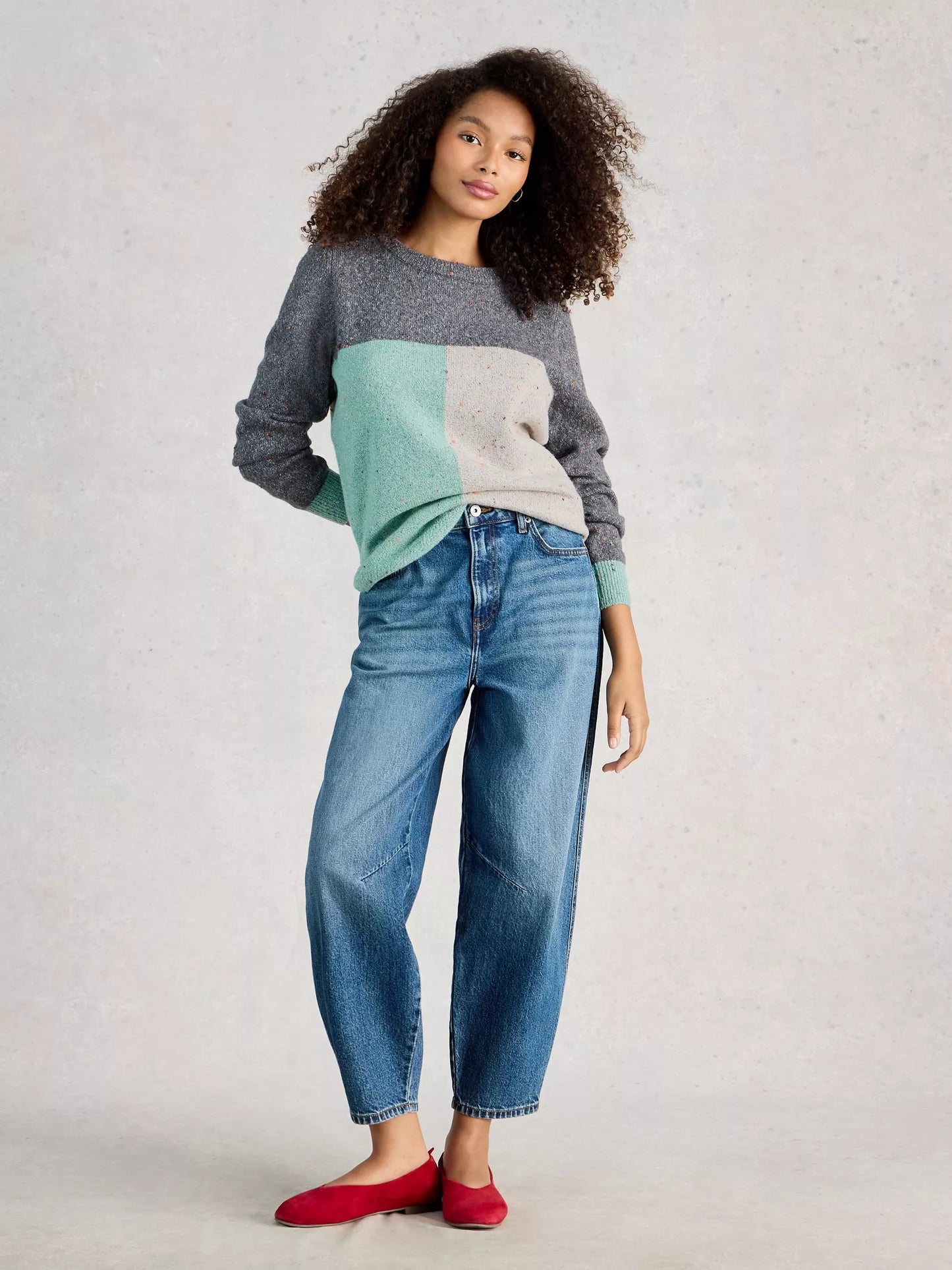 White Stuff Talia Nep Crew Neck Jumper