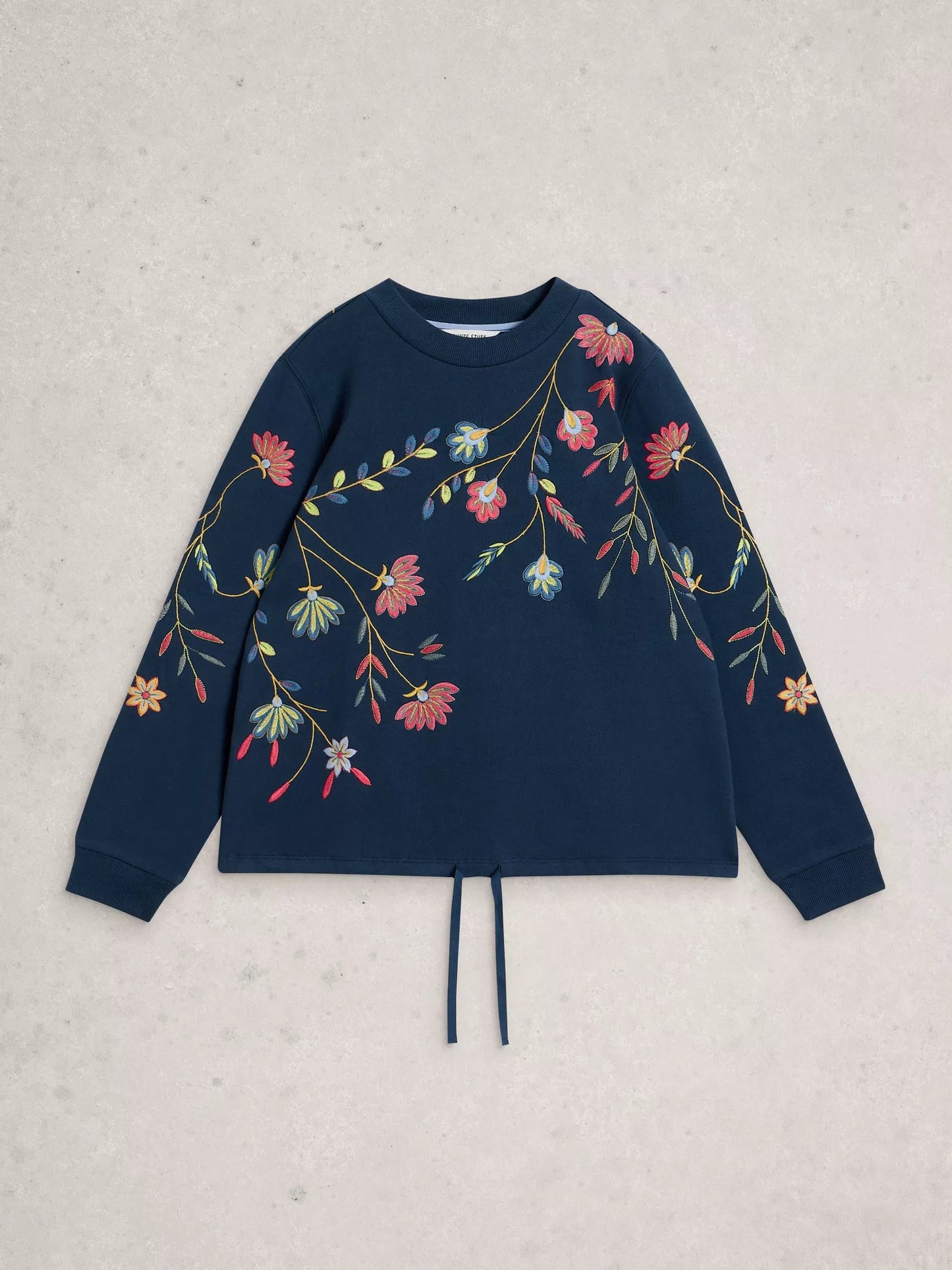 White Stuff Floral Embroidery Sweater