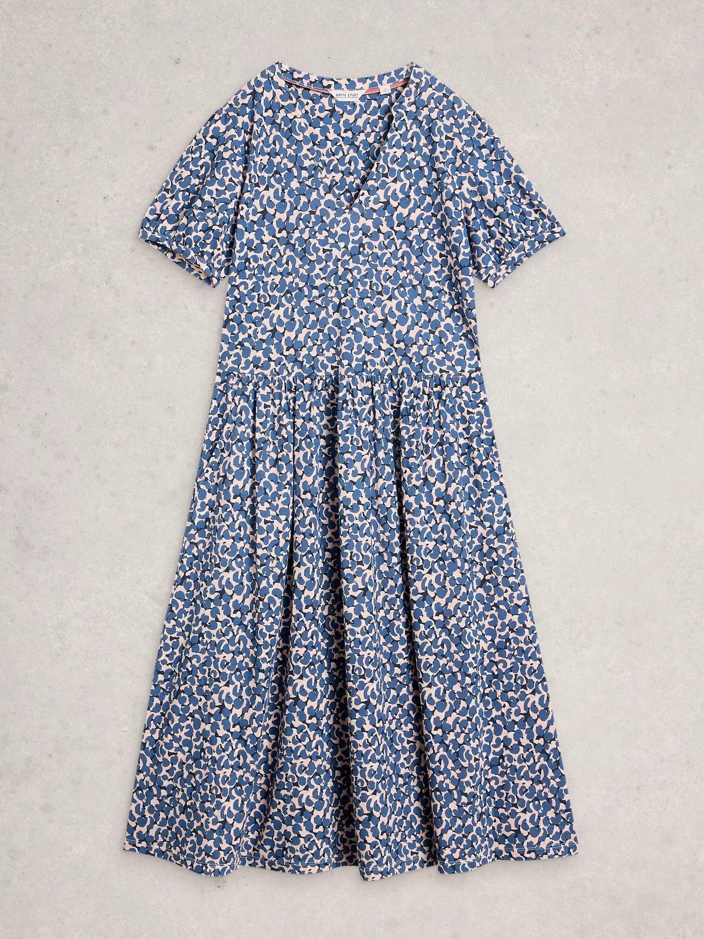 White Stuff Leah Short-Sleeve Jersey Midi Dress