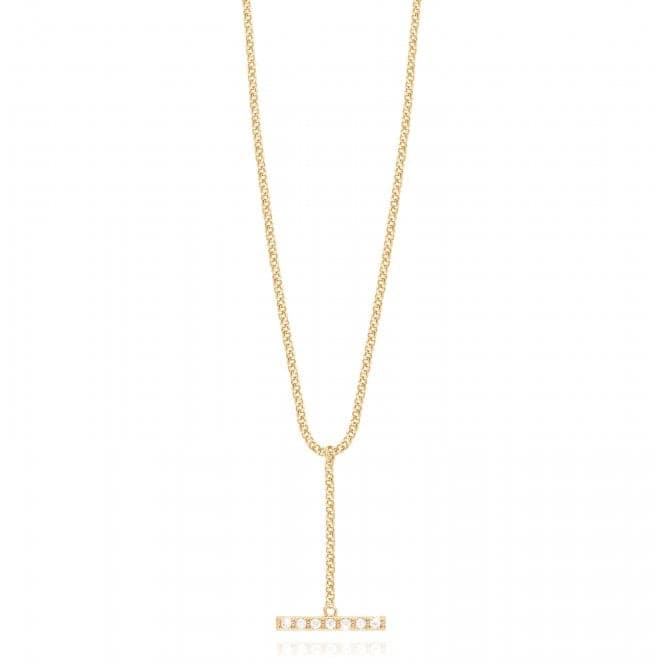 Joma Jewellery Demi Pave Bar Drop Necklace