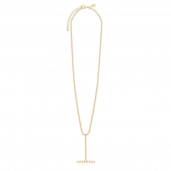 Joma Jewellery Demi Pave Bar Drop Necklace