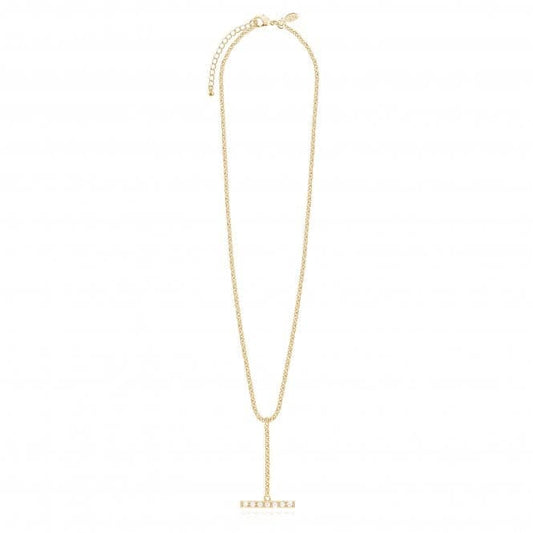 Joma Jewellery Demi Pave Bar Drop Necklace