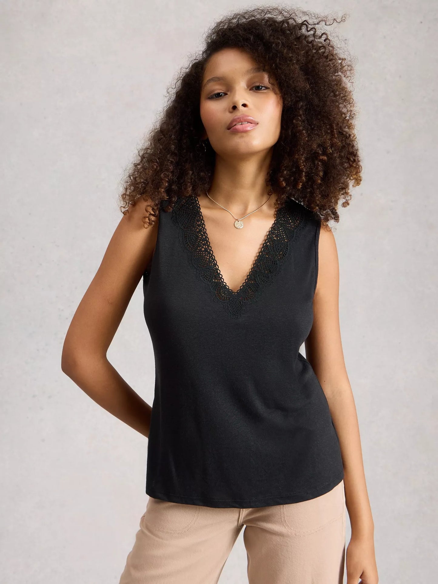 White Stuff Ellie Lace V-Neck Vest