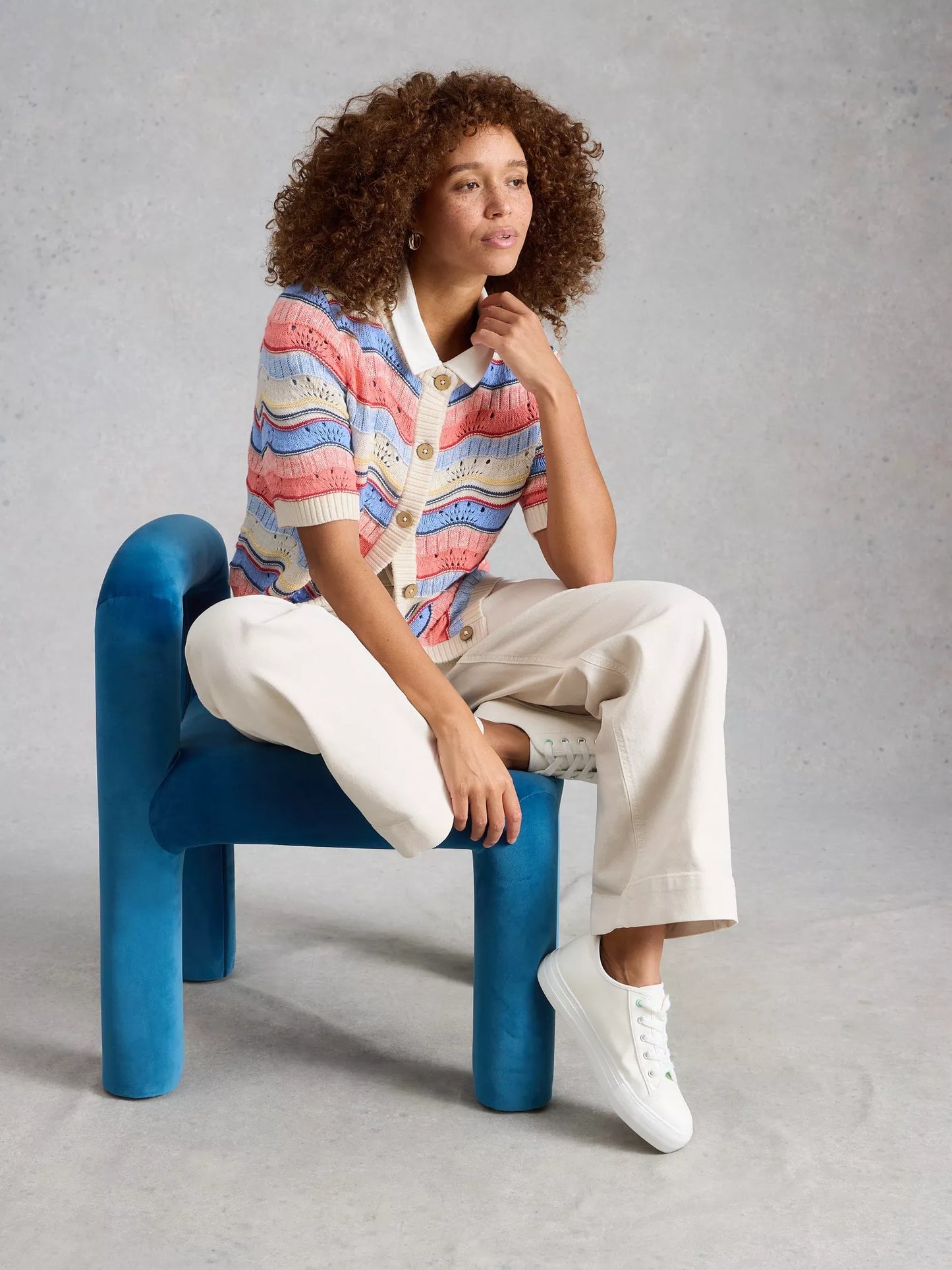 White Stuff Isabella Wavy Cardigan