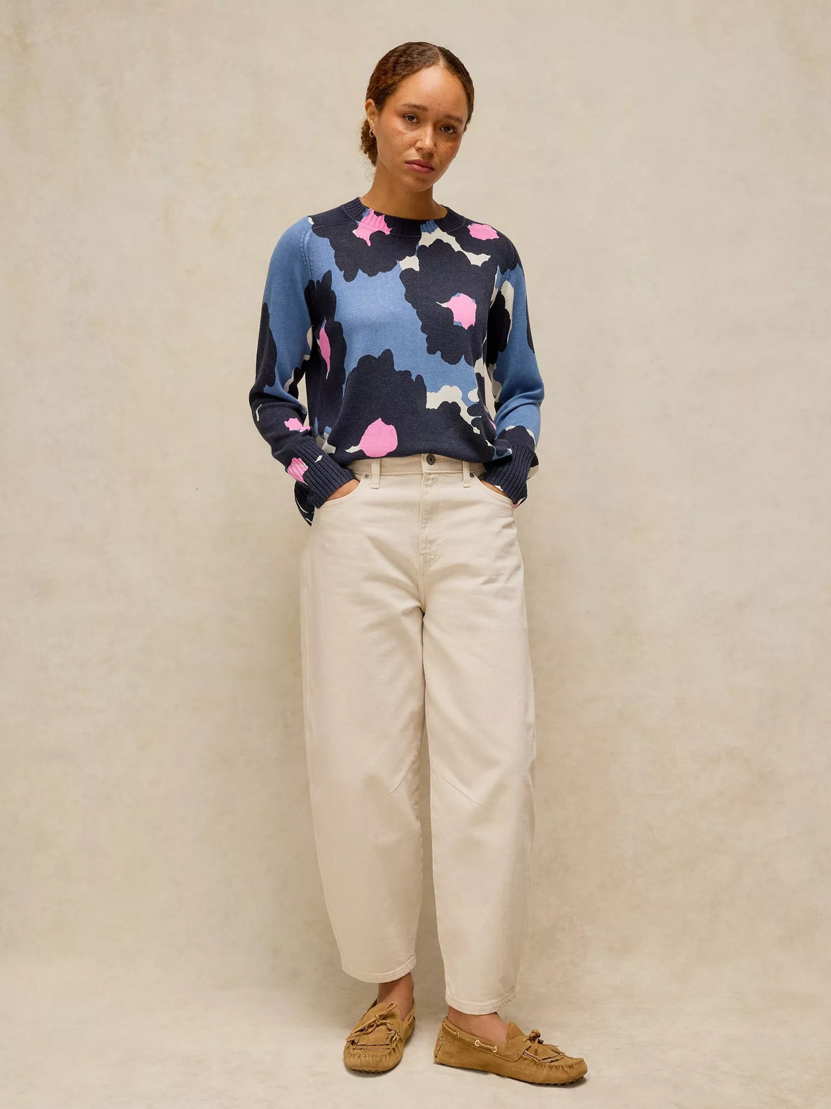 White Stuff Sienna Print Jumper