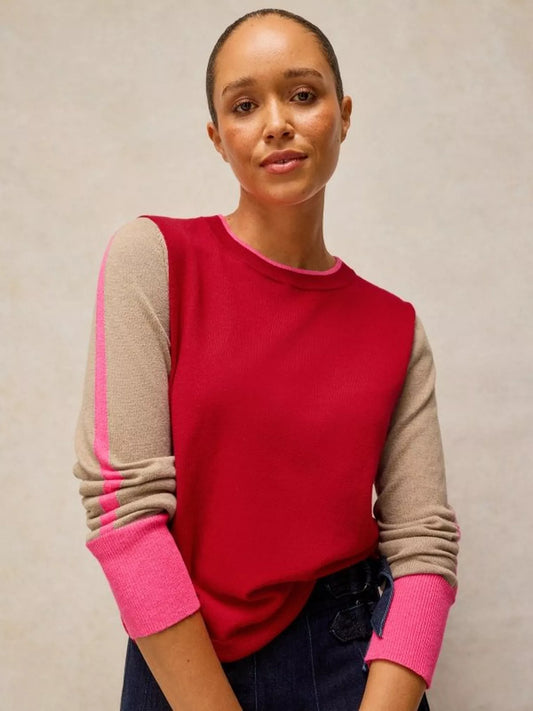 White Stuff Womens Katie Colour Block Jumper