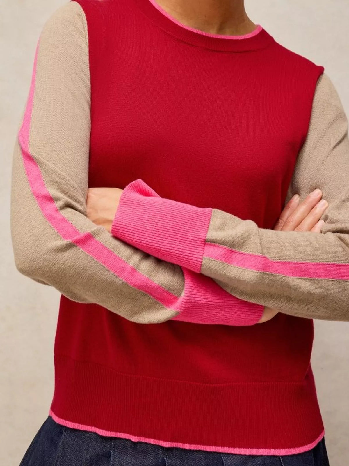 White Stuff Womens Katie Colour Block Jumper