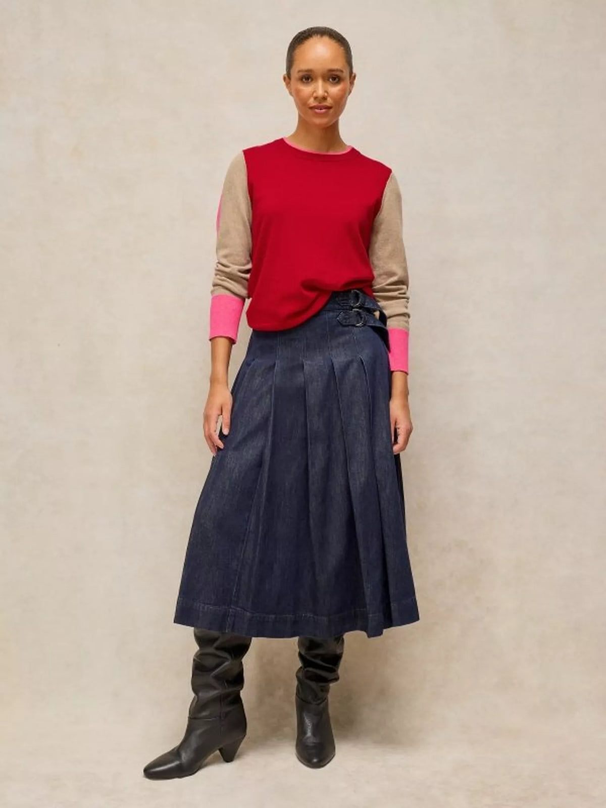 White Stuff Womens Katie Colour Block Jumper