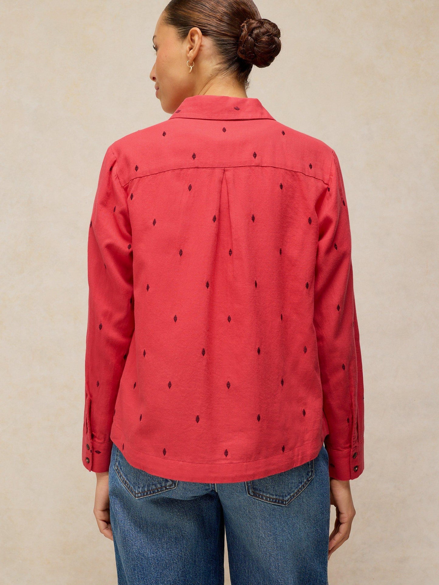 White Stuff Libby Organic Cotton Embroidered Shirt