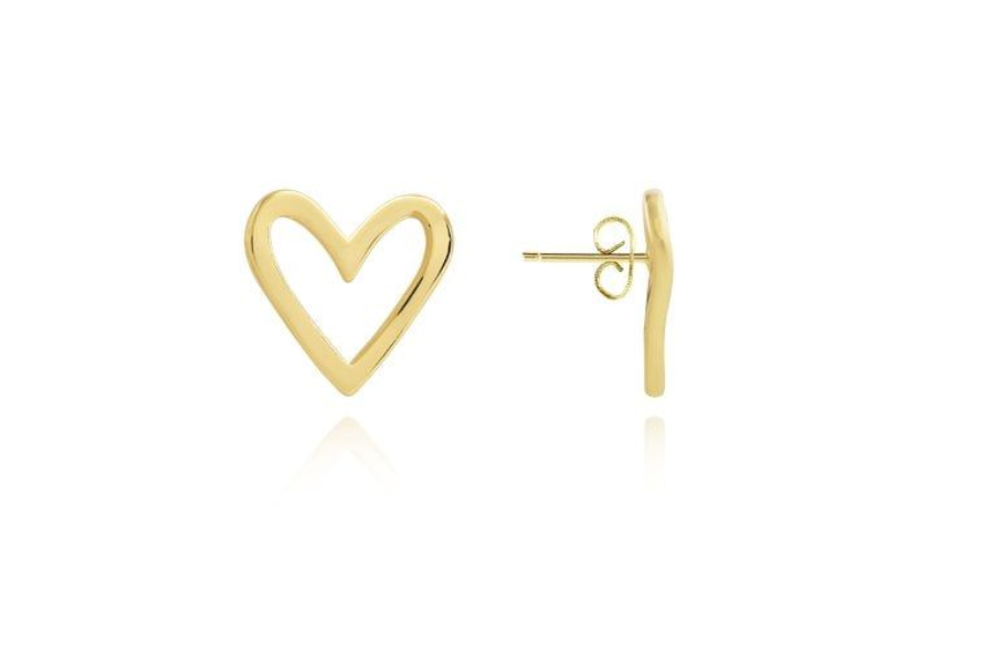 Joma Jewellery Lana Hammered Heart Earrings