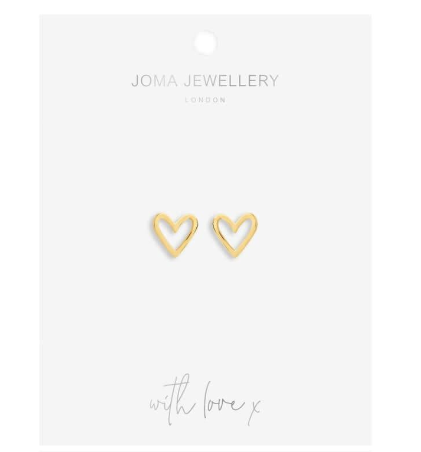 Joma Jewellery Lana Hammered Heart Earrings