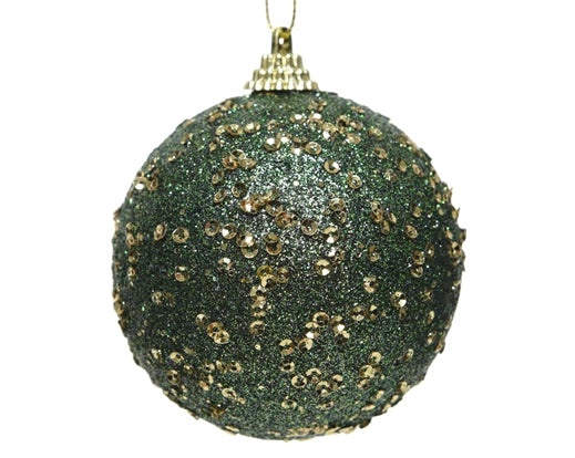 Kaemingk Pine Green Foam Glitter Bauble