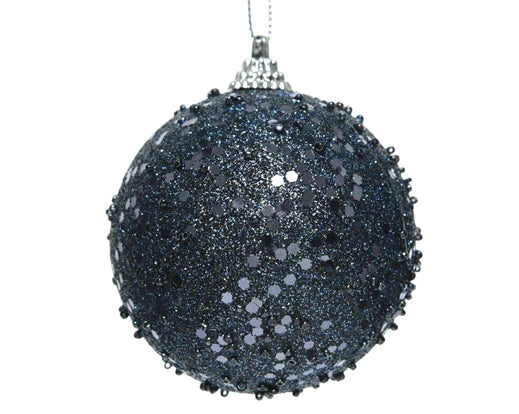 Kaemingk Night Blue Foam Glitter Bauble