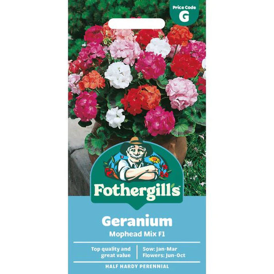 Fothergill's Geranium Mr F's Mophead Selection Mixed F1 Seeds