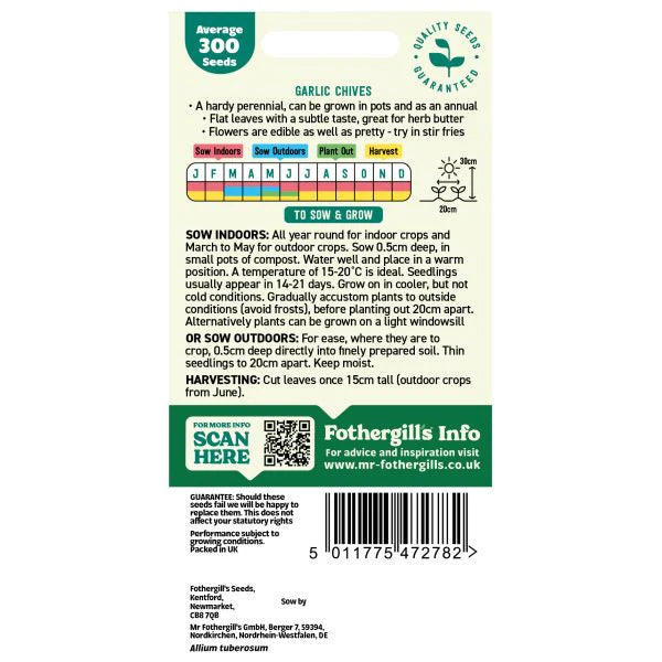 Fothergill's Garlic Chive Seeds