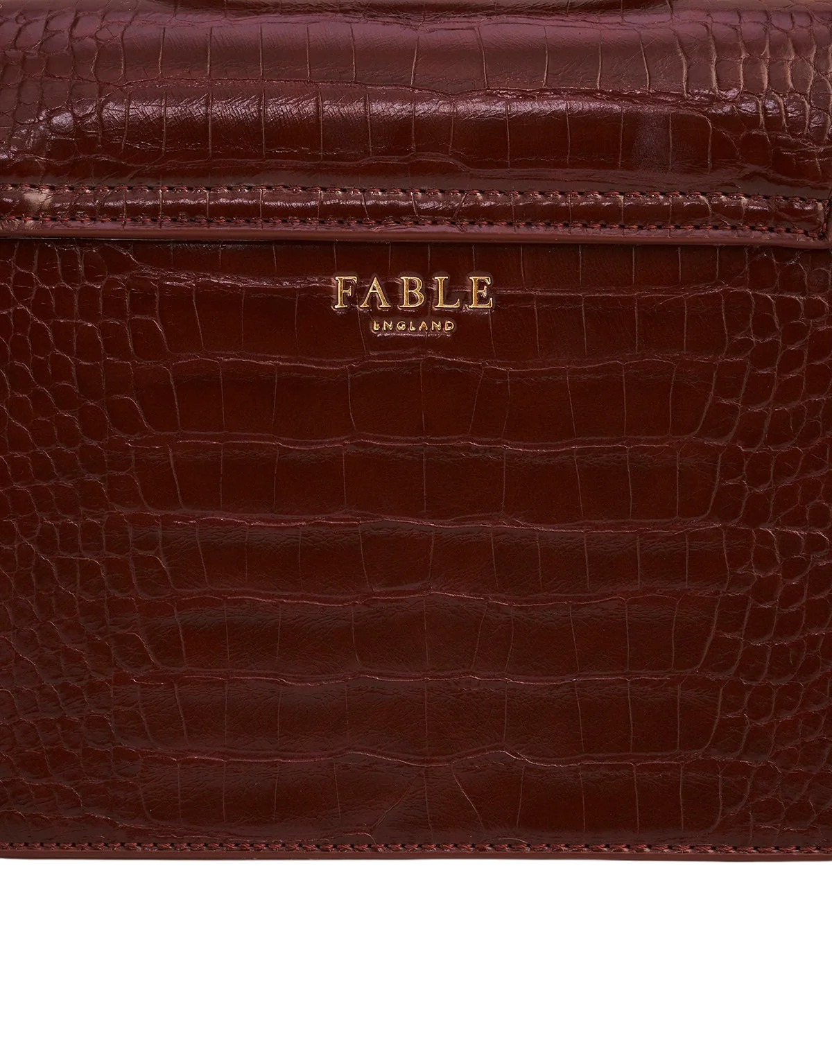 Fable Eliza Small Croc Top Handle Bag