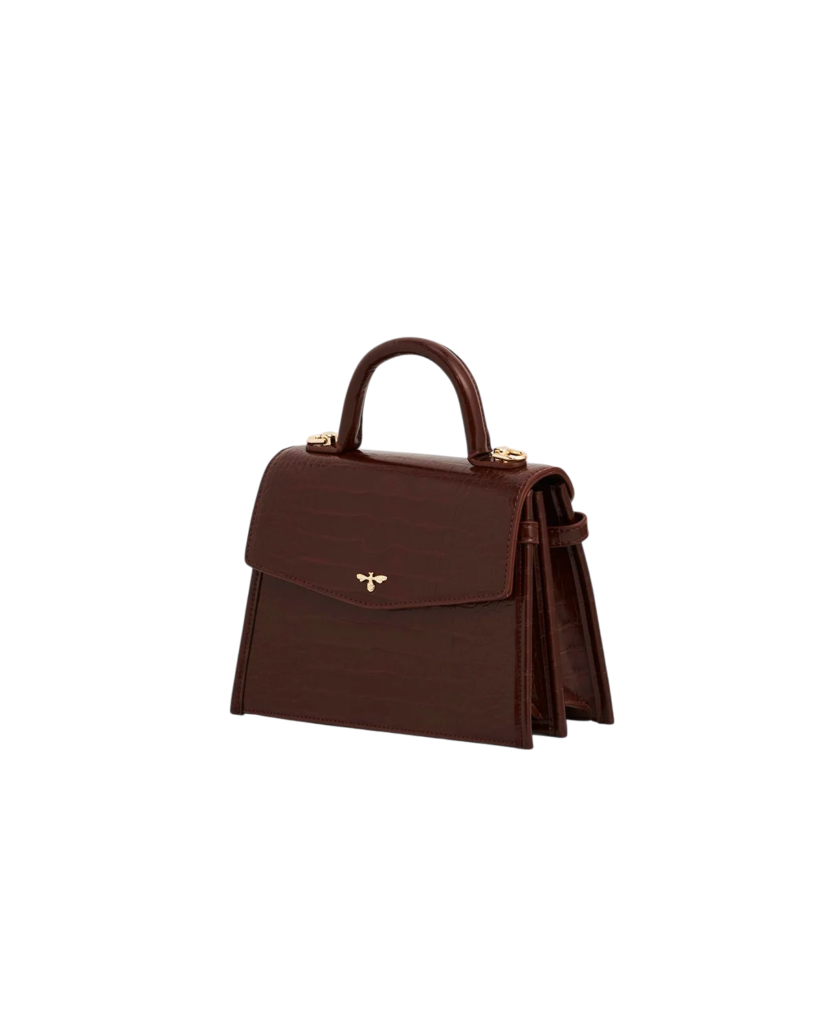 Fable Eliza Small Croc Top Handle Bag
