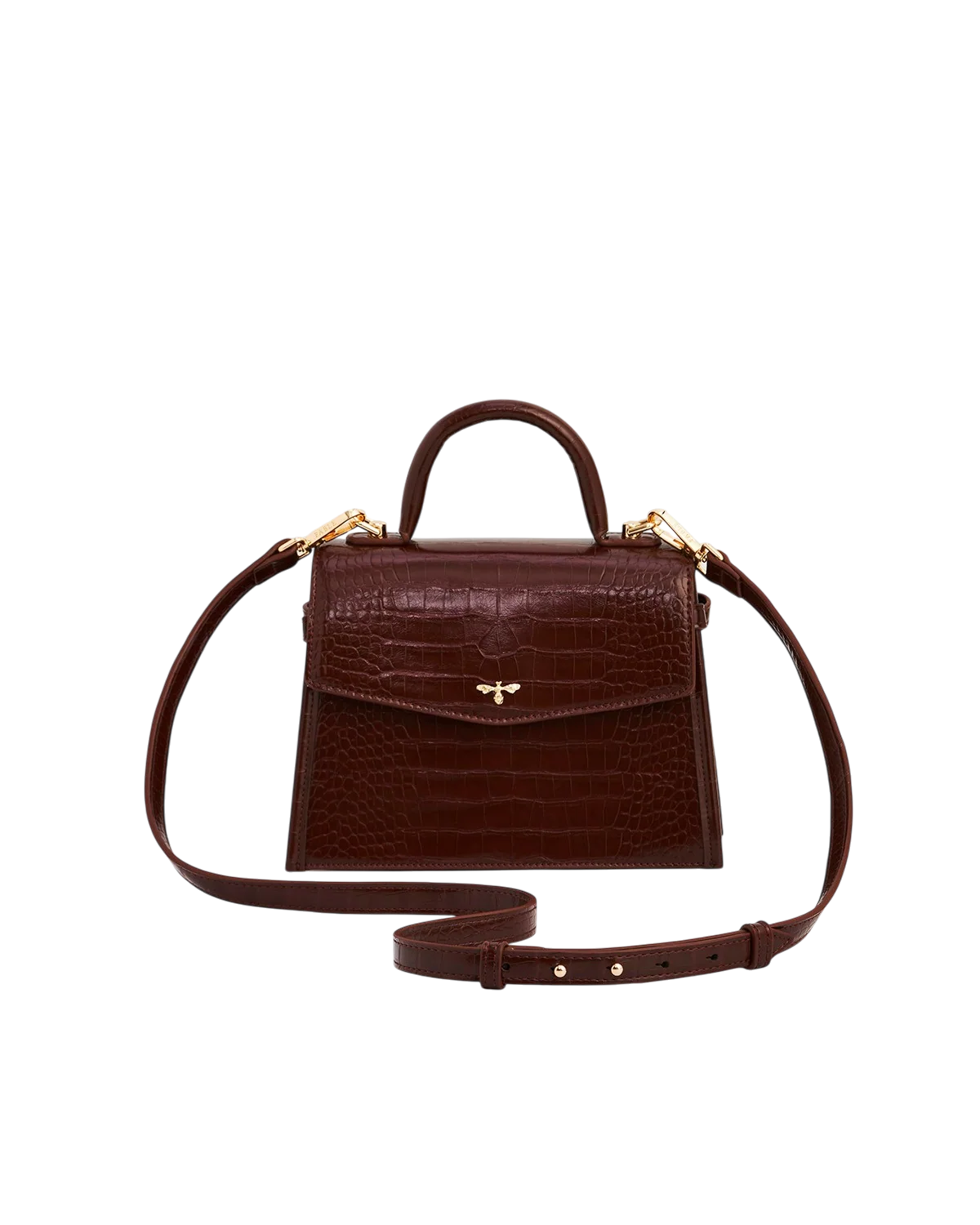 Fable Eliza Small Croc Top Handle Bag