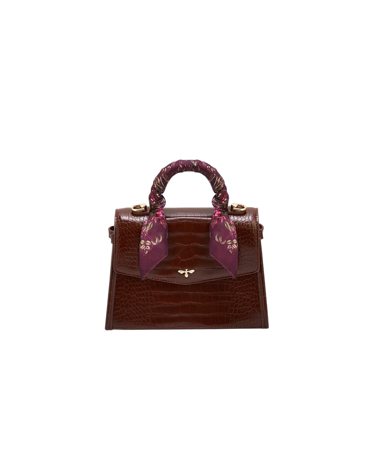 Fable Eliza Small Croc Top Handle Bag