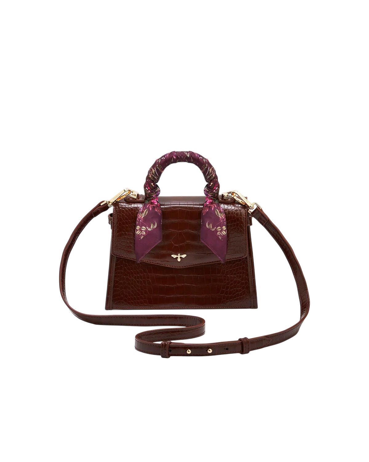 Fable Eliza Small Croc Top Handle Bag
