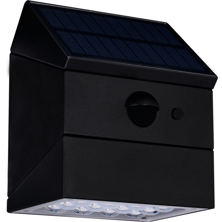 Luceco Rubix solar wall light with motion sensor for exterior garden walls