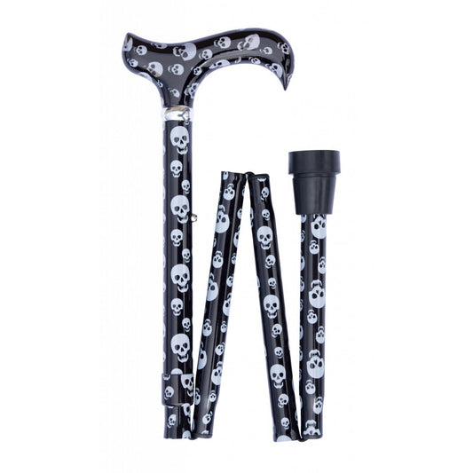 Classic Canes Folding Contemporary Chic Derby Cane Skulls