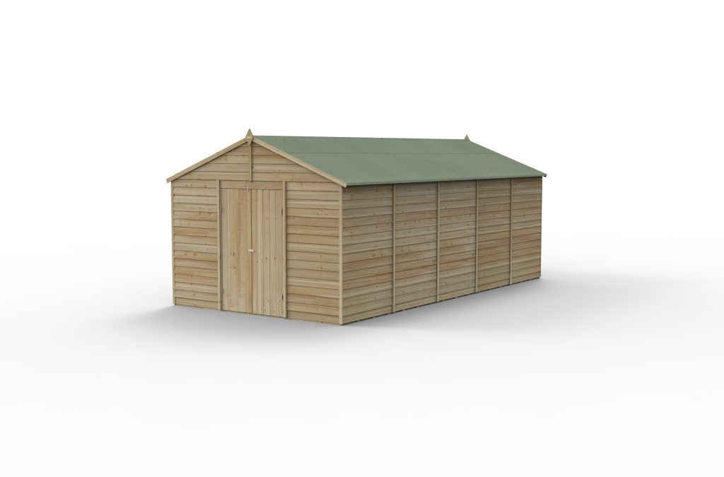 Forest Garden 4life Apex Shed 10x20 with Double Door and No Windows