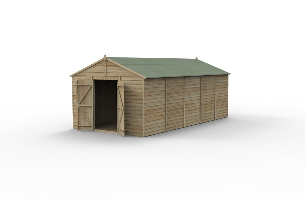 Forest Garden 4life Apex Shed 10x20 with Double Door and No Windows
