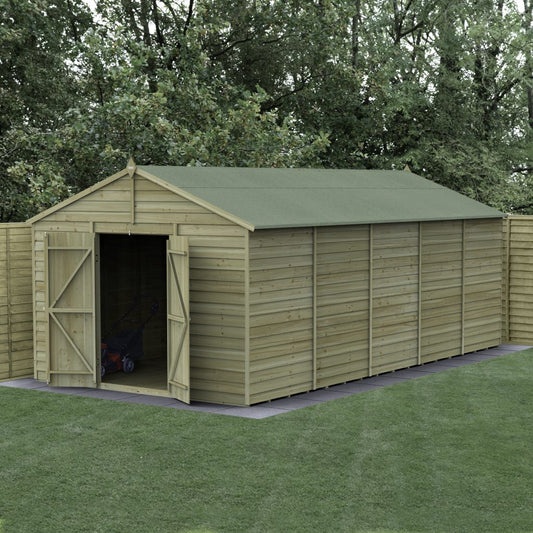 Forest Garden 4life Apex Shed 10x20 with Double Door and No Windows